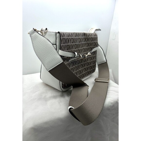 DKNY White Brown Shoulder Strap Purse Brand New BR1-2265 - Picture 3 of 8